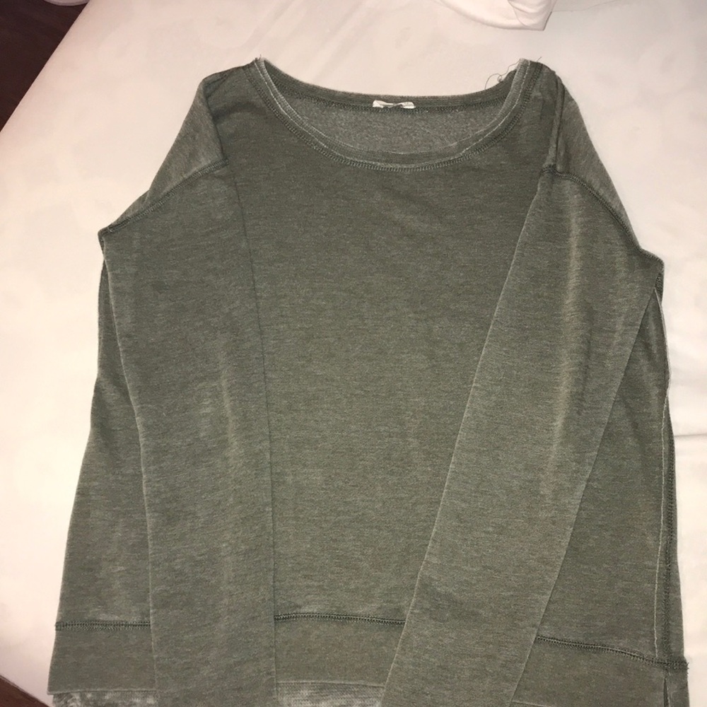 Green comfy lounging sweater